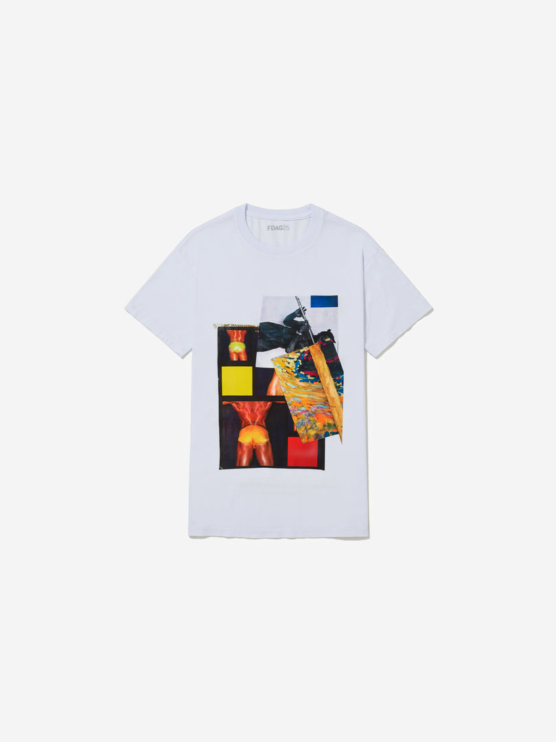 Vista frontal, com fundo cinza, da camiseta de Anderson Borba.