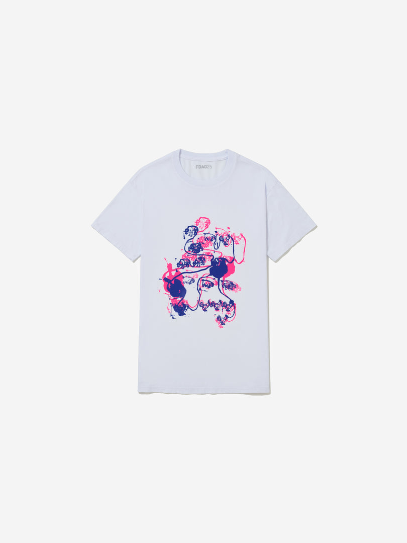 Vista frontal, com fundo cinza, da camiseta de Barrão.