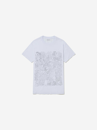Vista frontal, com fundo cinza, da camiseta de Iran do Espírito Santo.